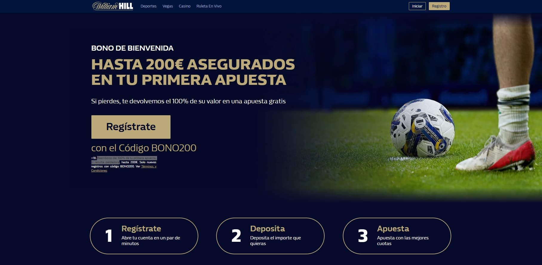 hasta 200€ asegurados con el bono de apuestas de william hill