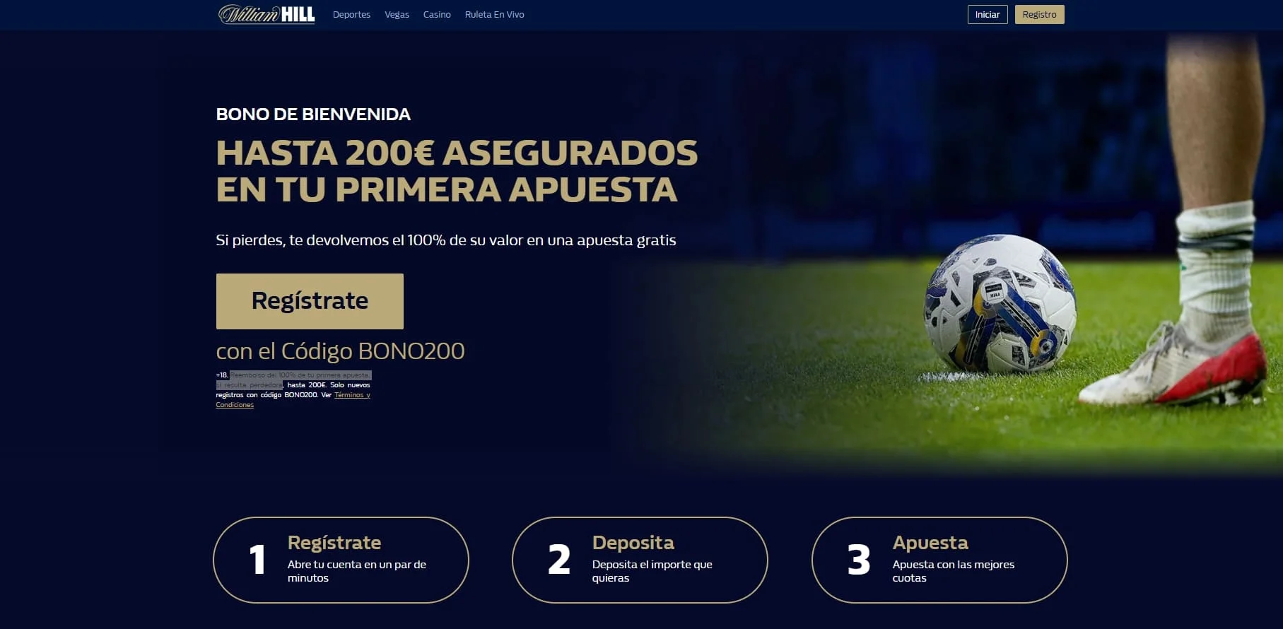 hasta 200€ asegurados con el bono de apuestas de william hill