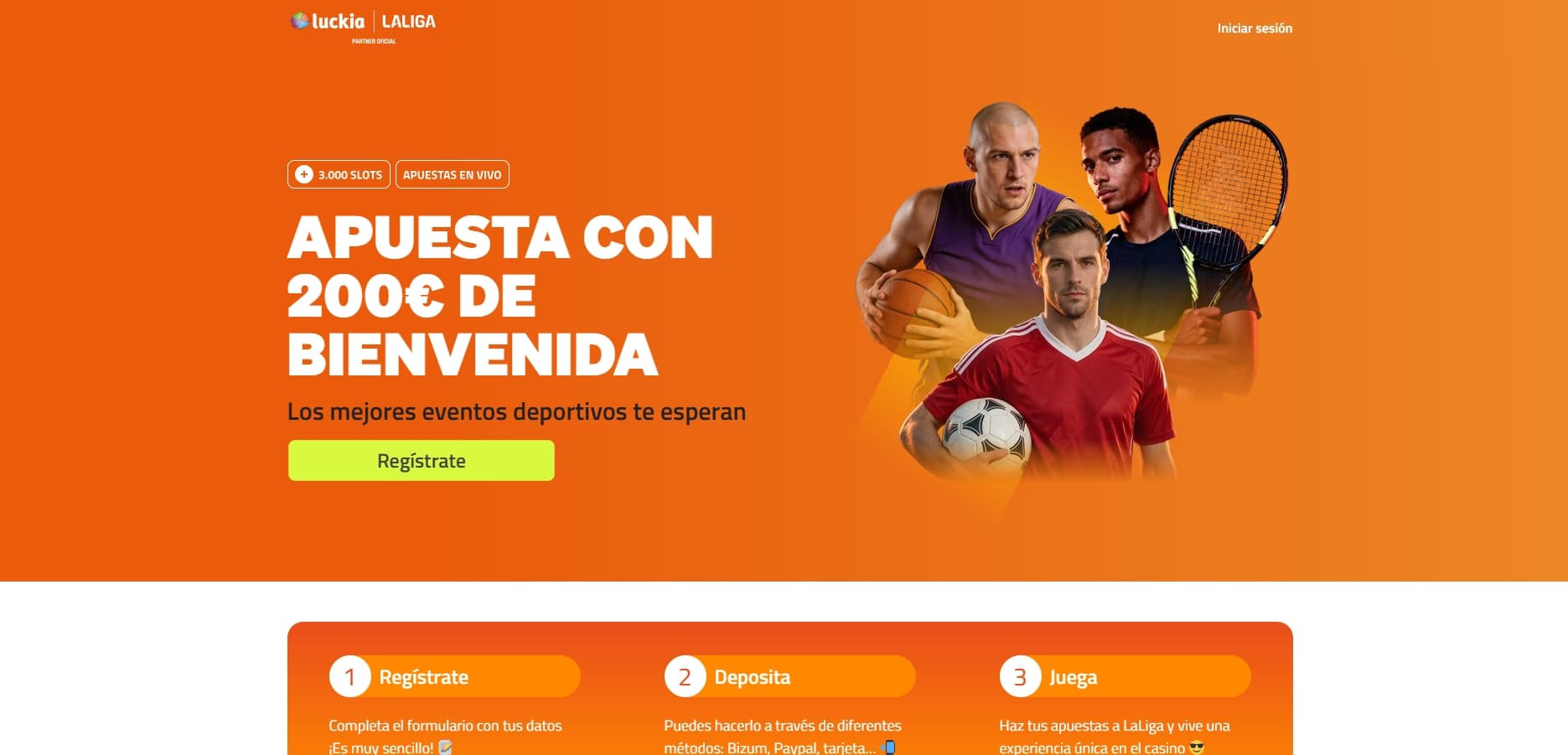 Bono de bienvenida de apuestas de Luckia: hasta 200€ en freebet