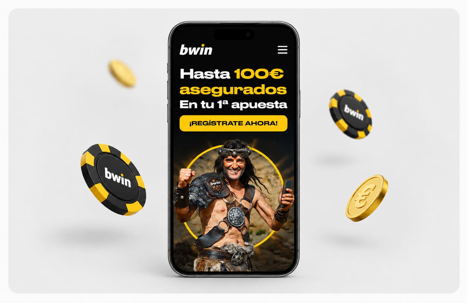 Móvil con el bono de bienvenida de Bwin: hasta 100€ asegurados en tu primera apuesta