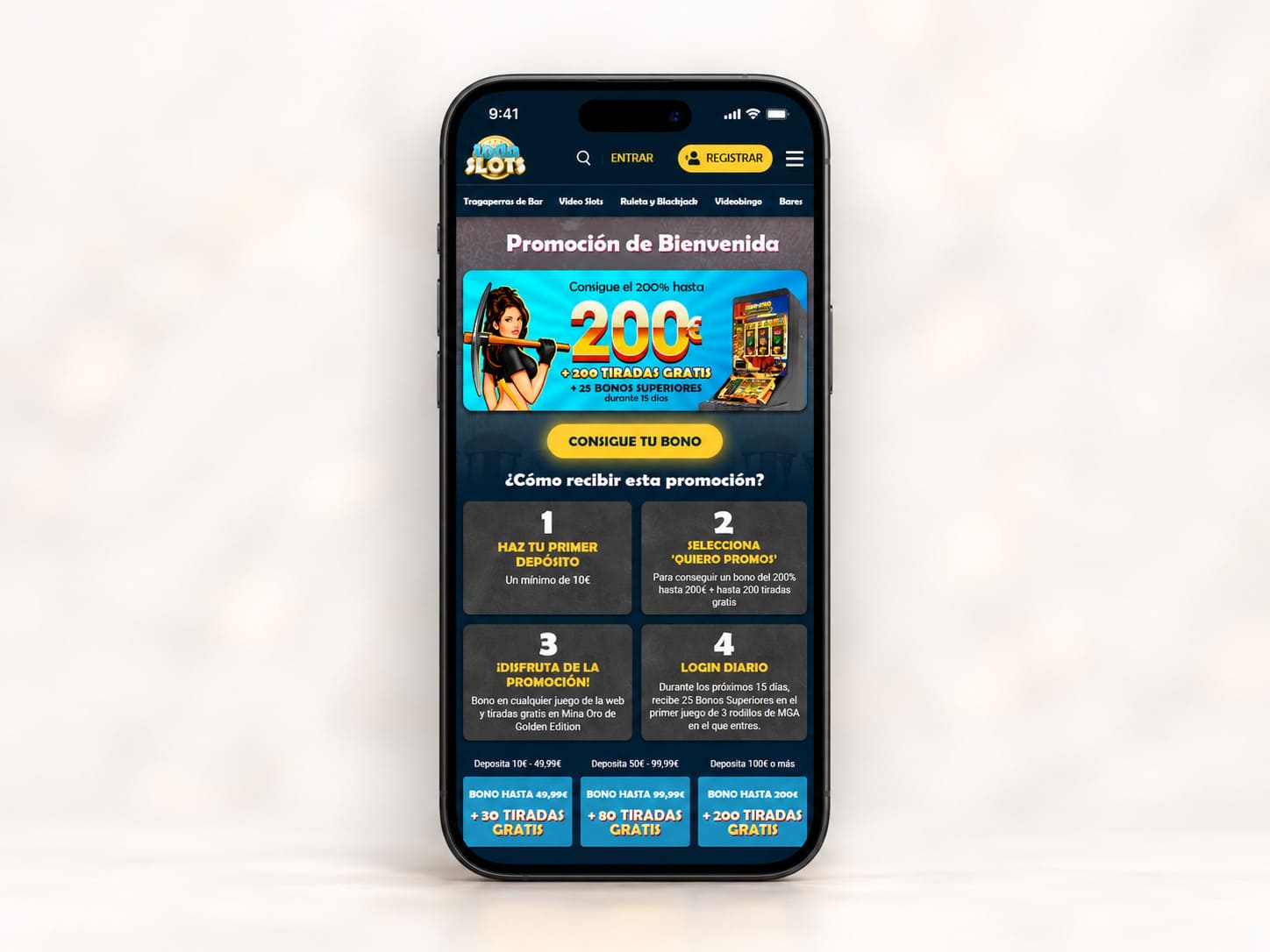 Nuevo bono bienvenida TodoSlots: 200% hasta 200€ + 200 tiradas