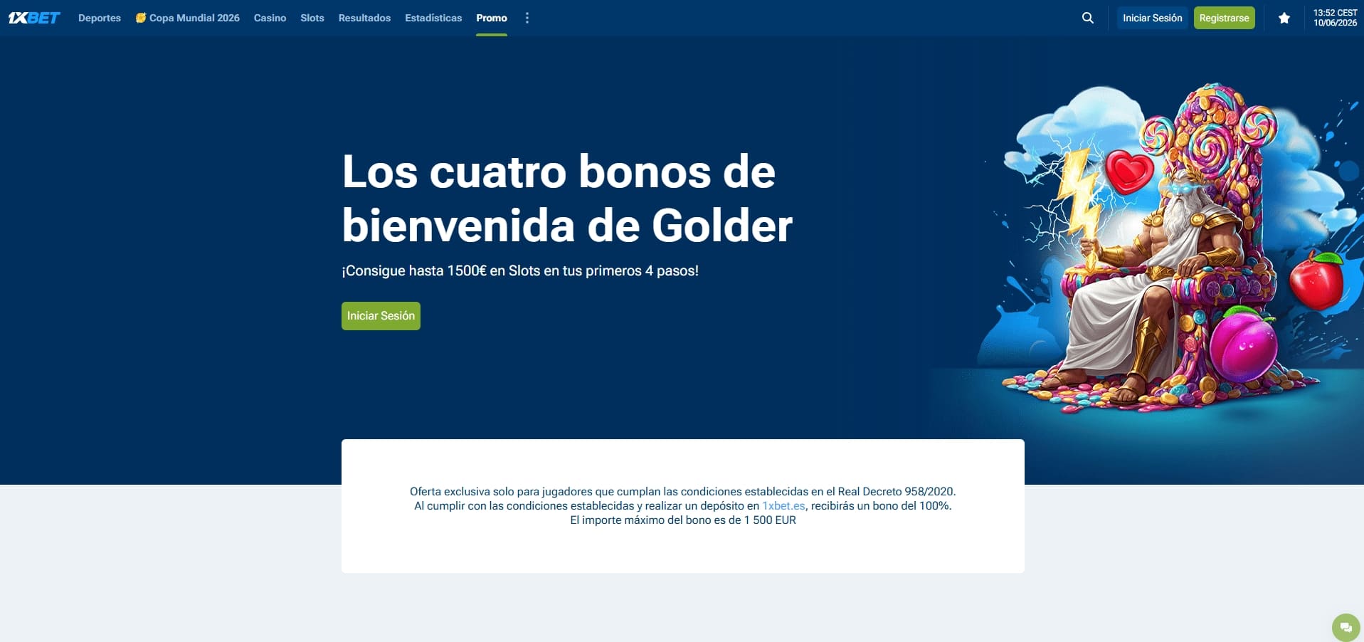 Hasta 1500€ de bienvenida en 1xbet casino españa