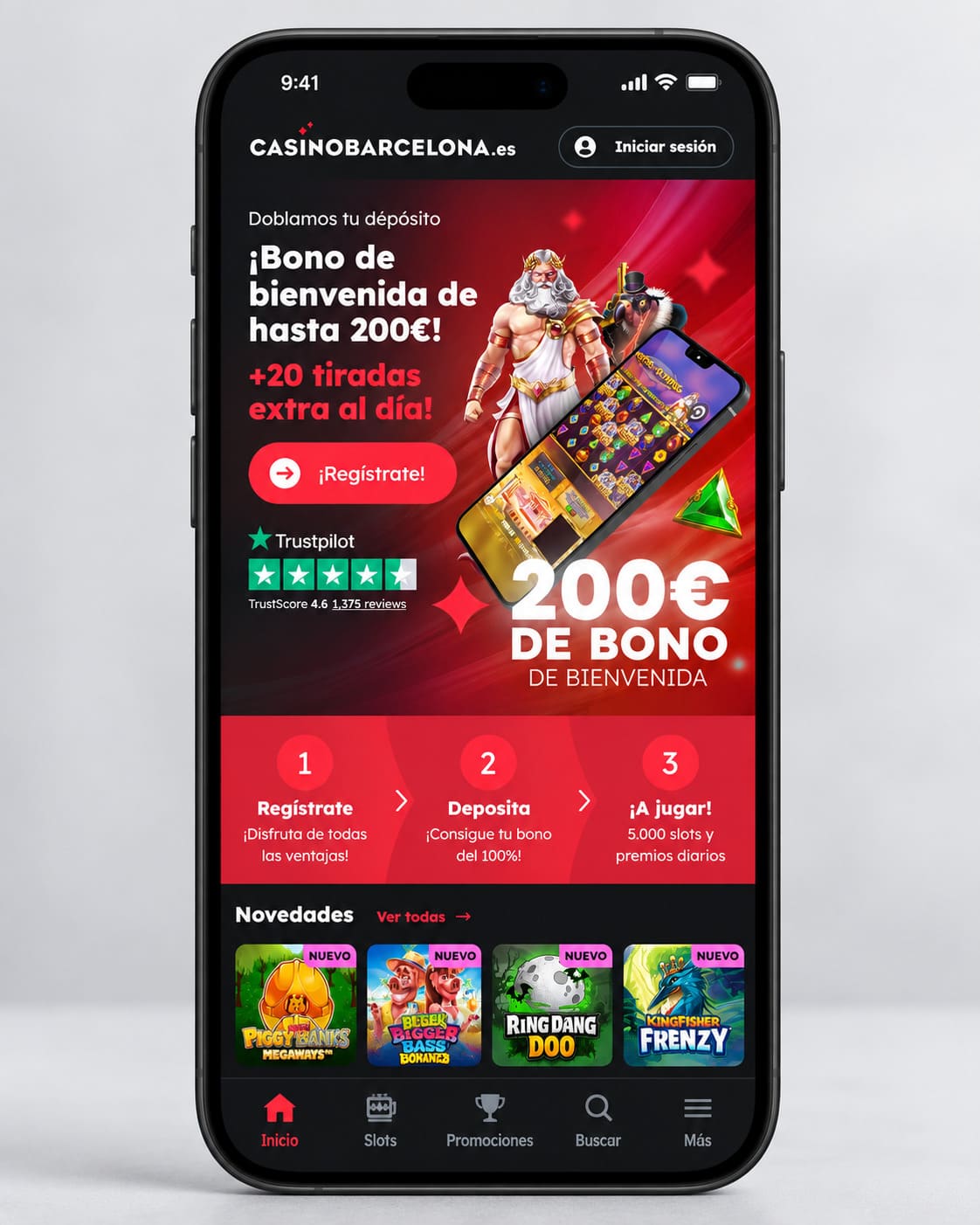 Hasta 200€ + 600 giros en Casino Barcelona