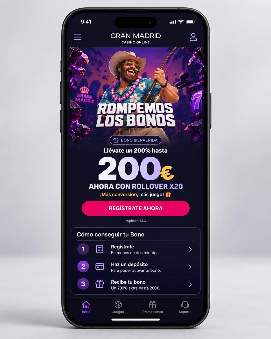 Bono del 200% hasta 200€ en Casino Gran Madrid