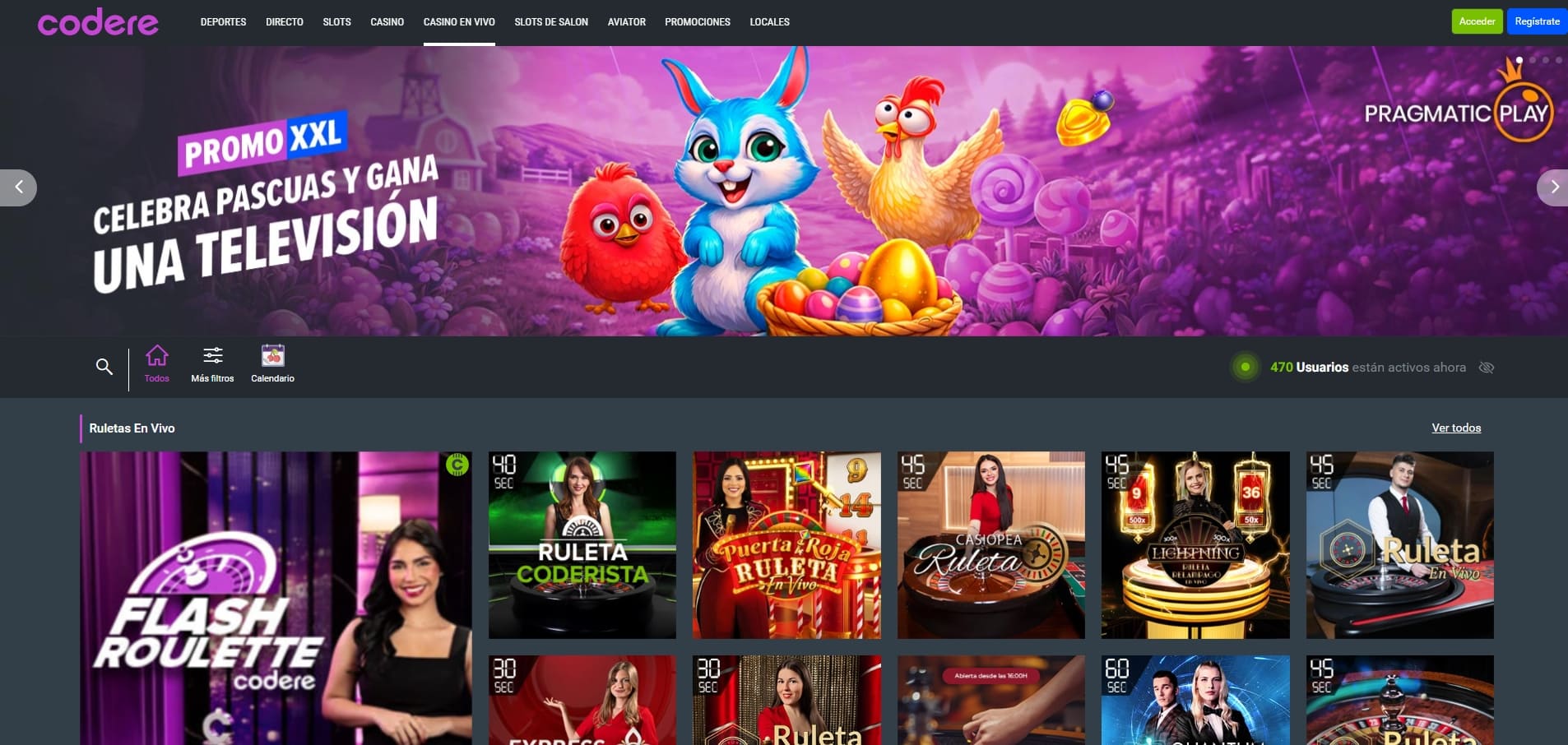 bono por registro de bienvenida en codere casino