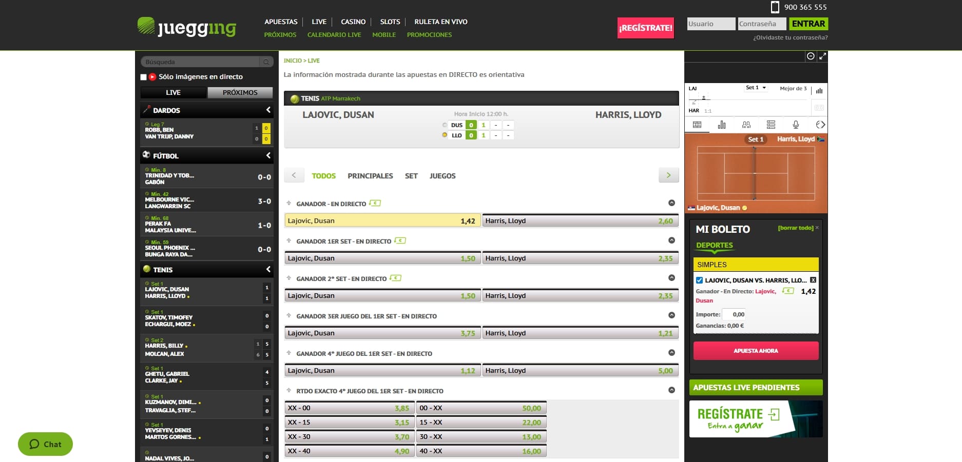 bono apuestas sin depósito de juegging
