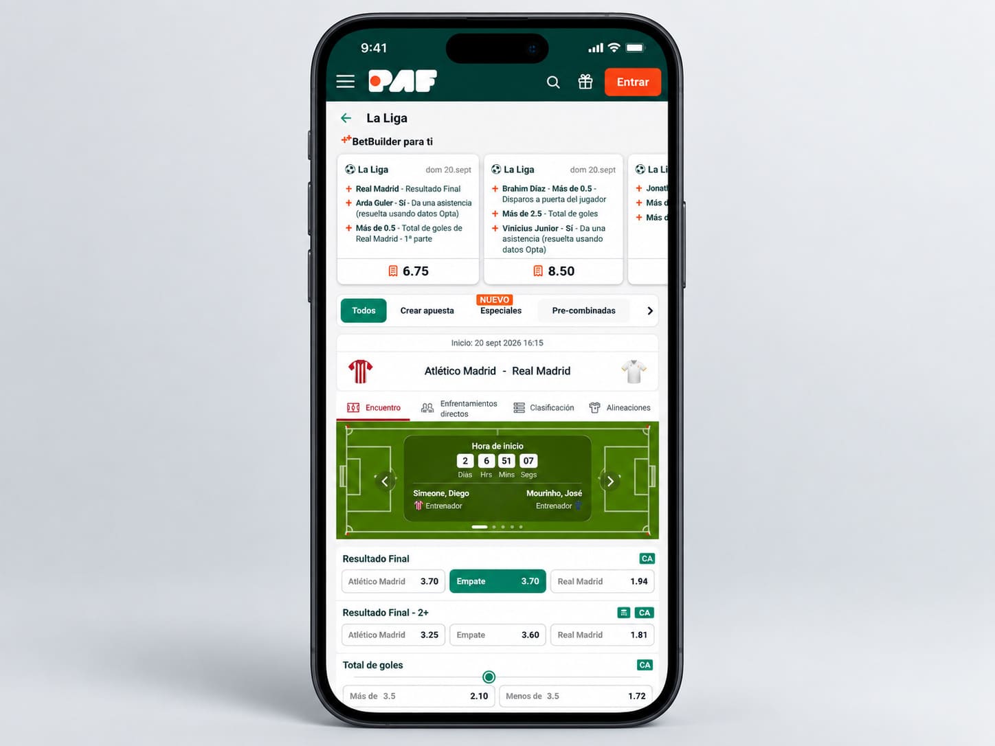 Casa de apuestas Paf centrada en el juego responsable