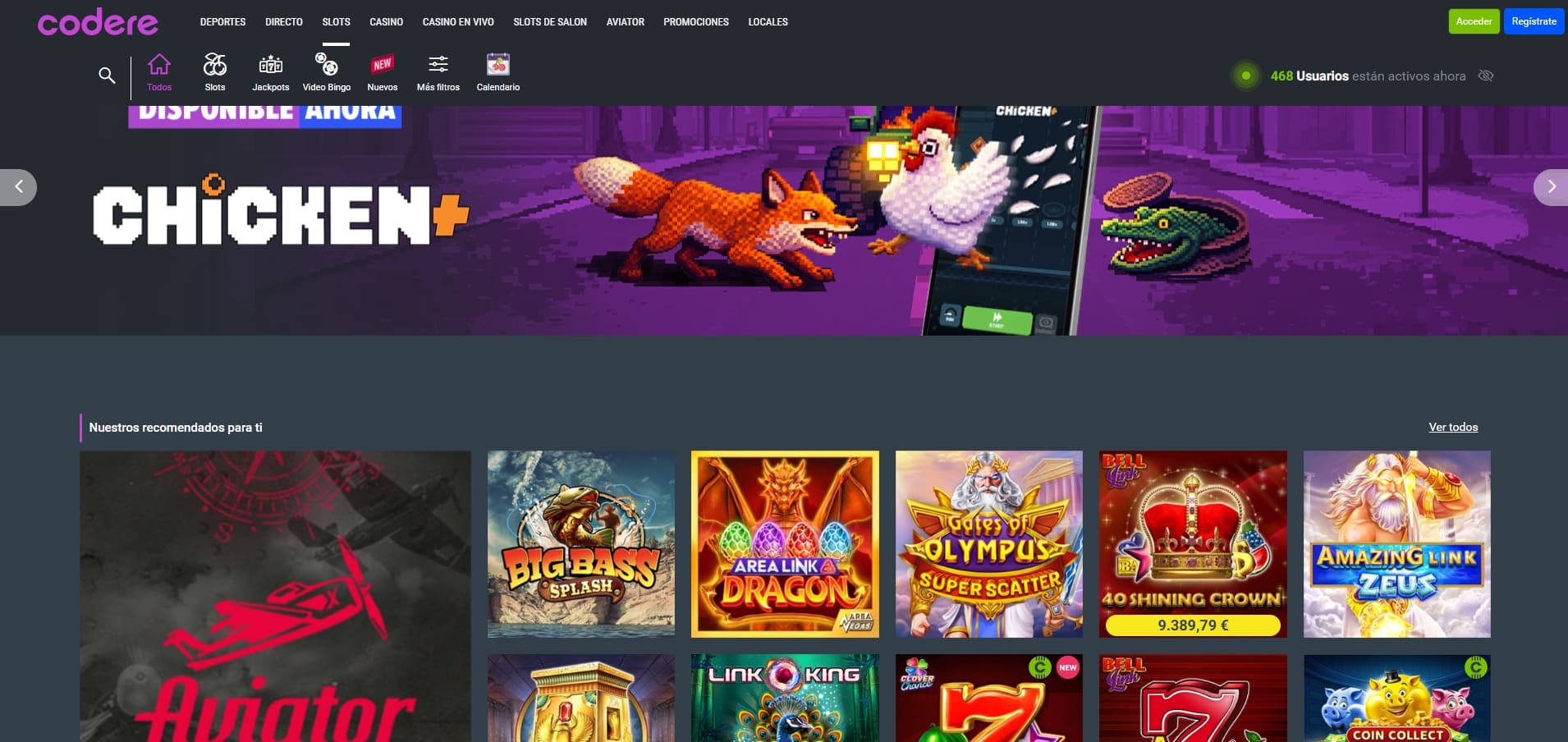 casino en vivo codere españa legal