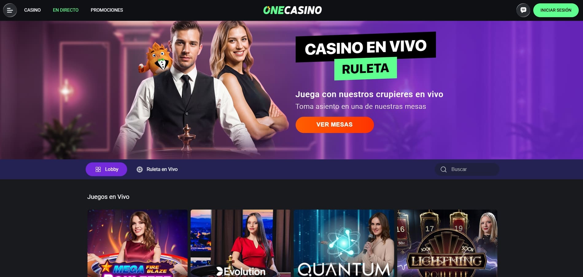 el mejor casino en vivo en onecasino españa
