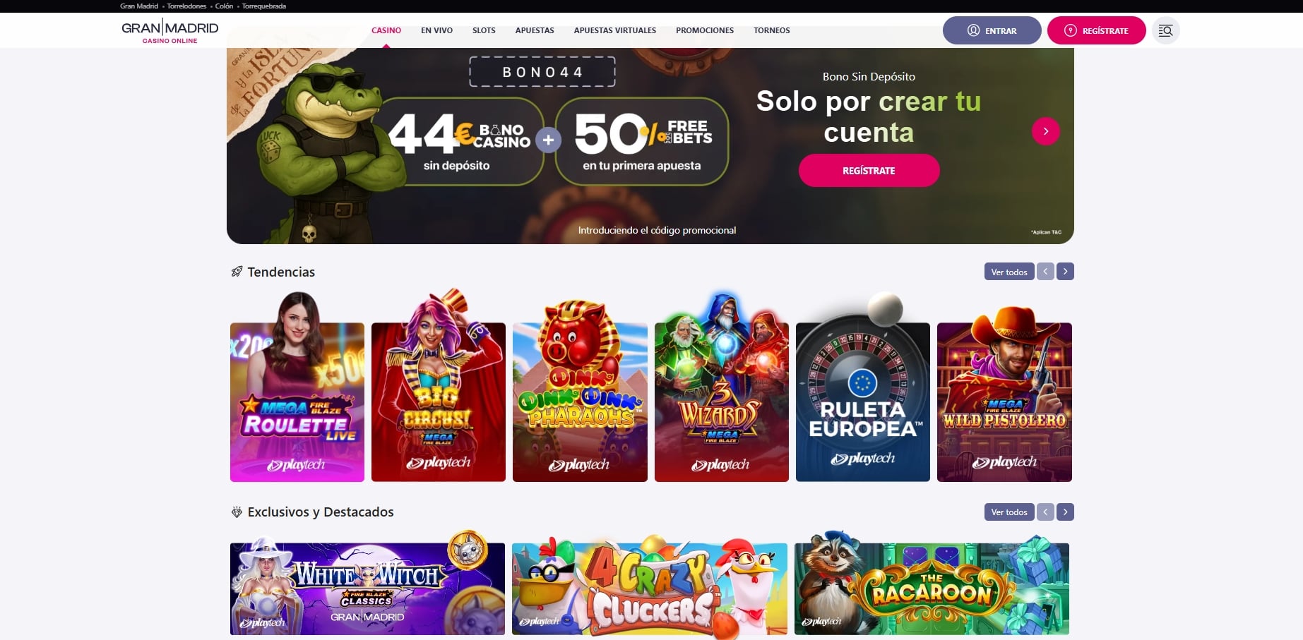 Sección de casino de Casino Gran Madrid