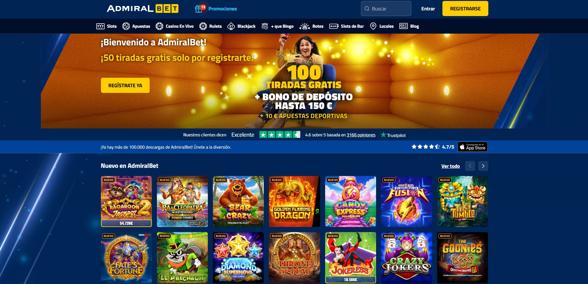 AdmiralBet casino online con licencia en España