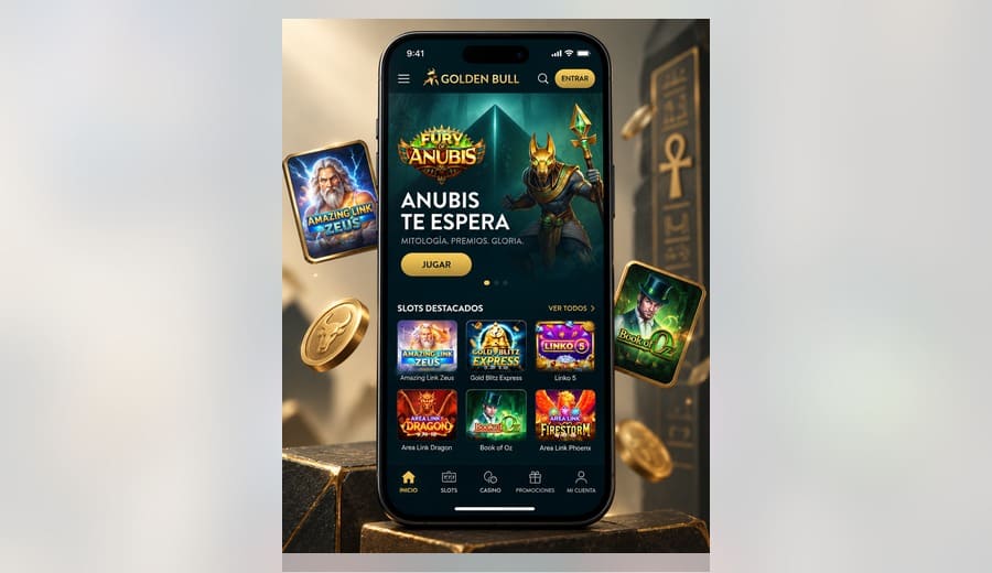 Golden Bull casino con portada de Fury of Anubis