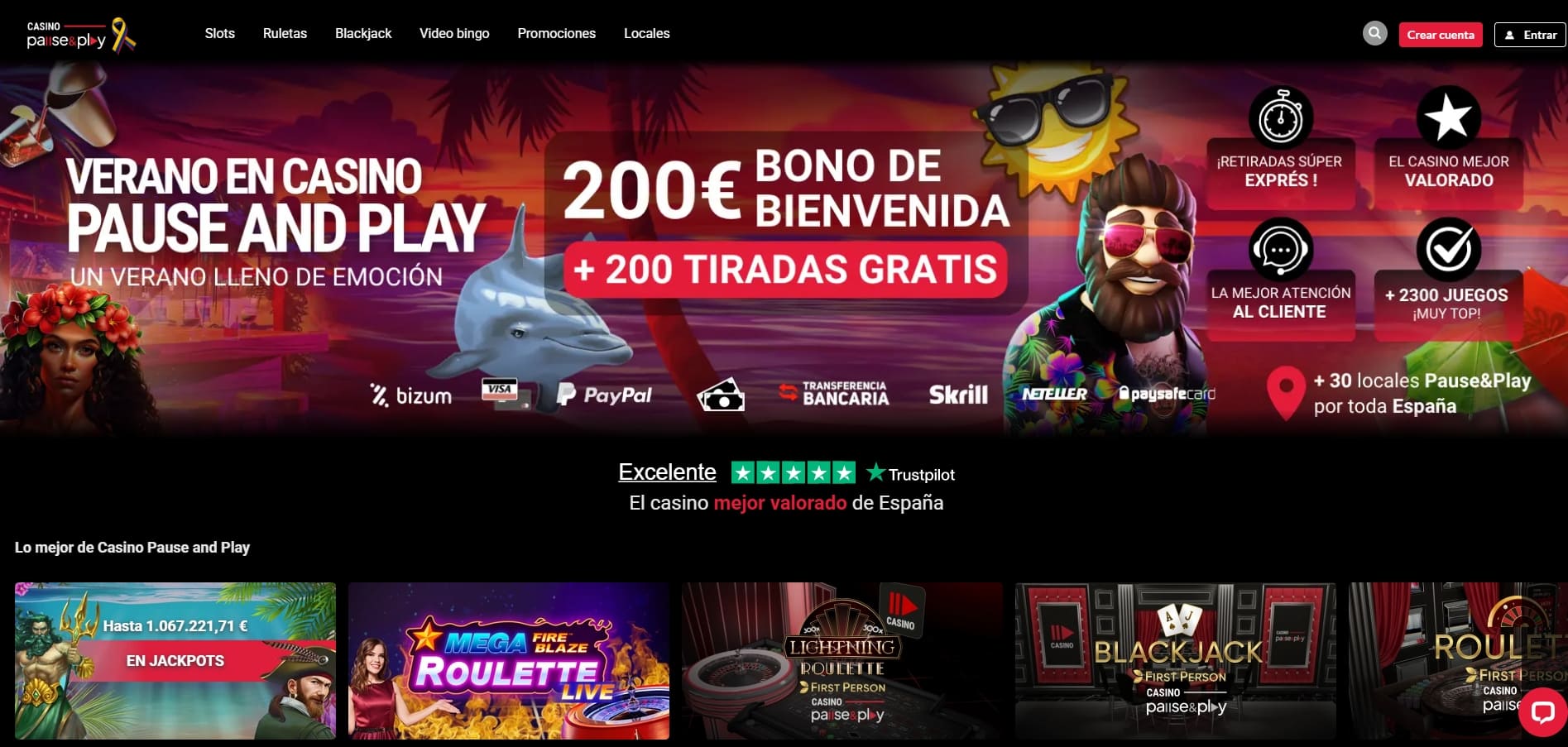 Pause and Play, uno de los nuevos casinos en España con bono sin depósito