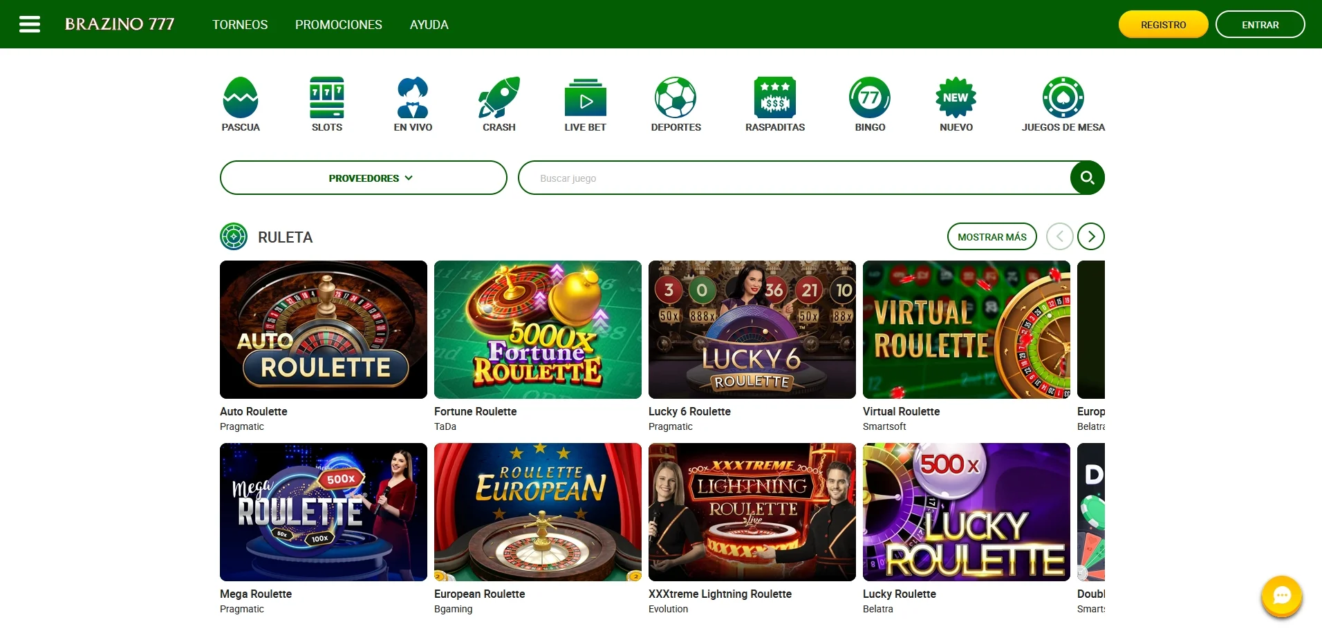 Casino en vivo Brazino777 MX