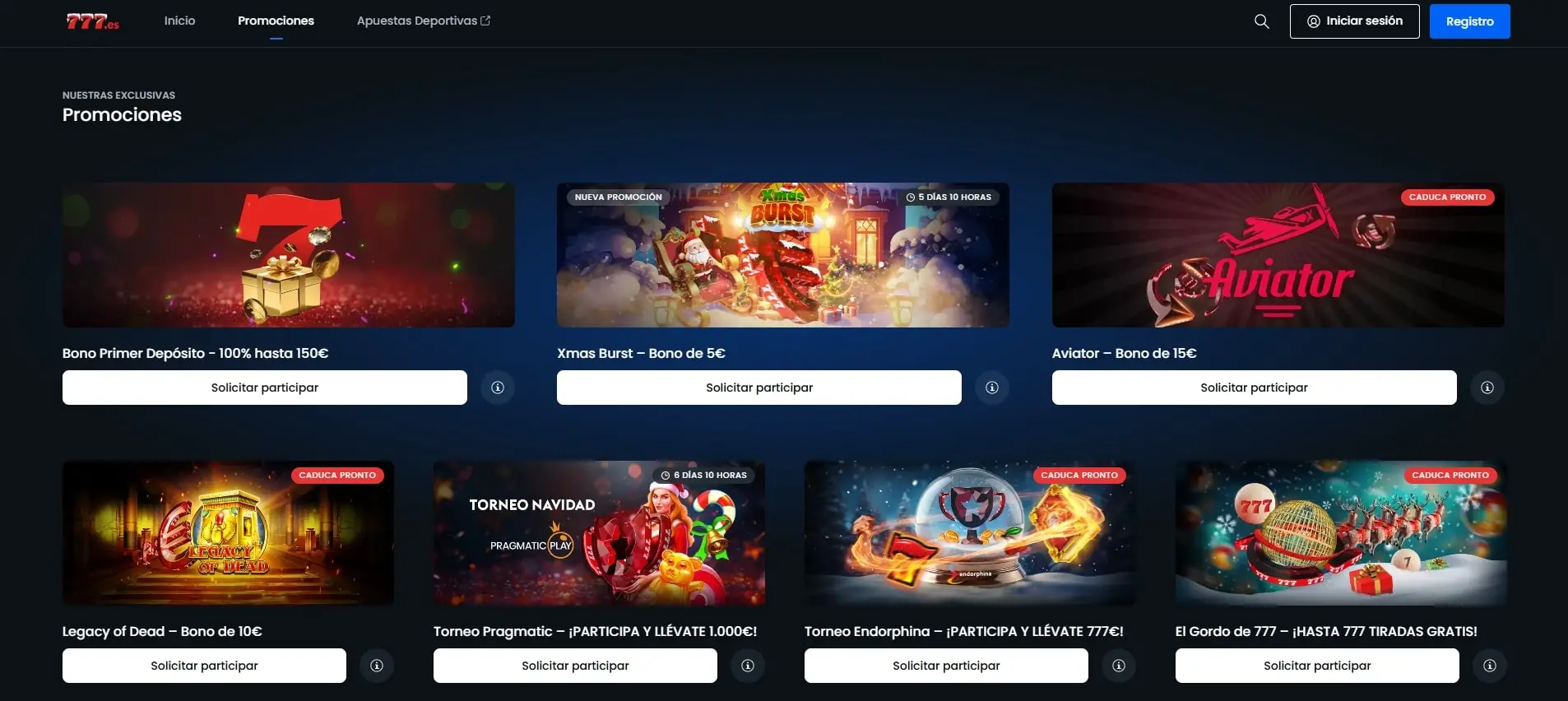 Promociones en Casino777