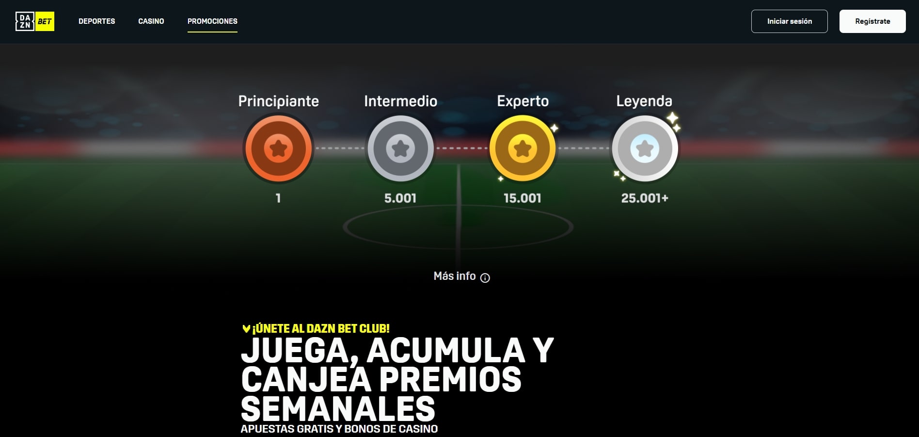 DAZN Bet Club programa de apuestas VIP
