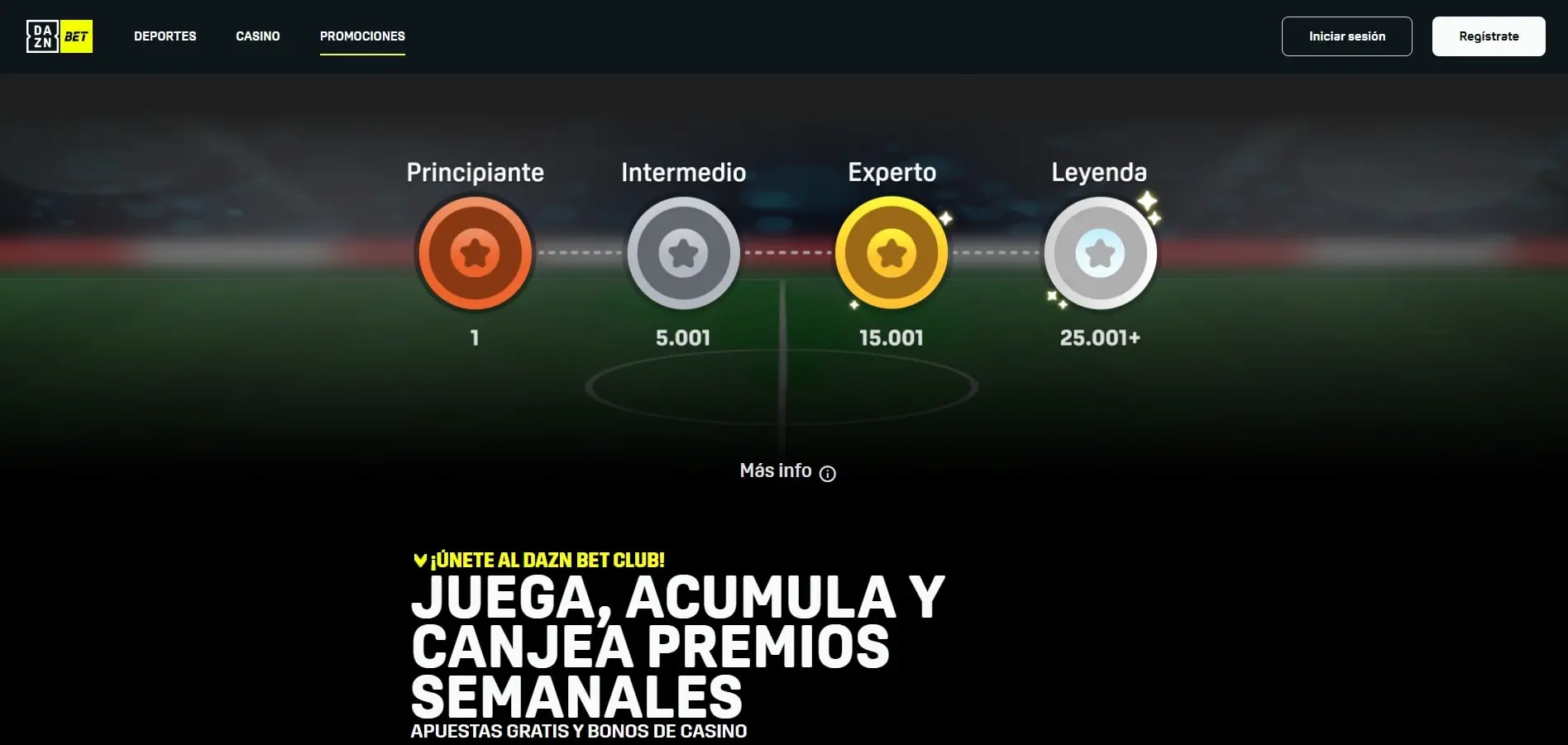 DAZN Bet Club programa de apuestas VIP
