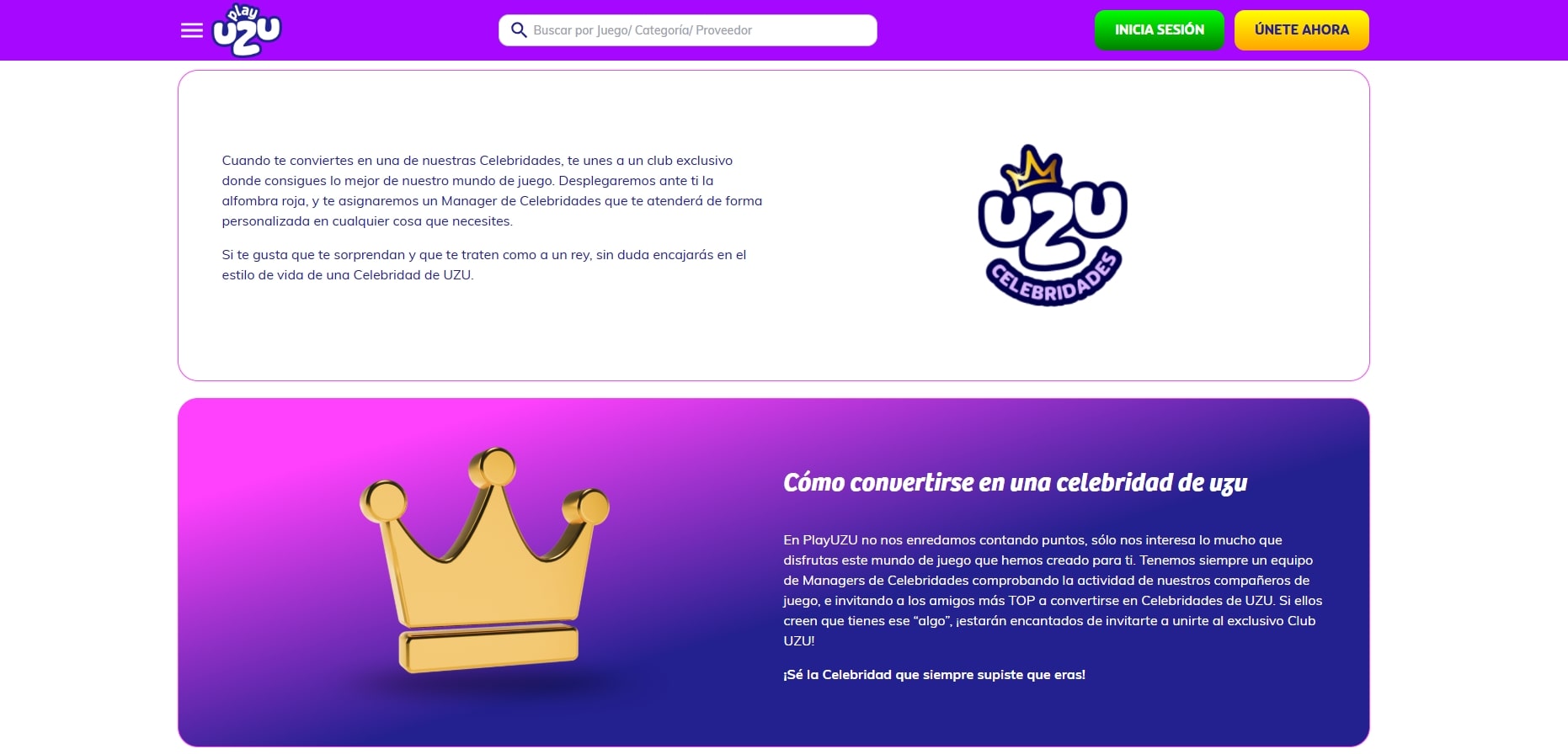 Club VIP en casino Playuzu