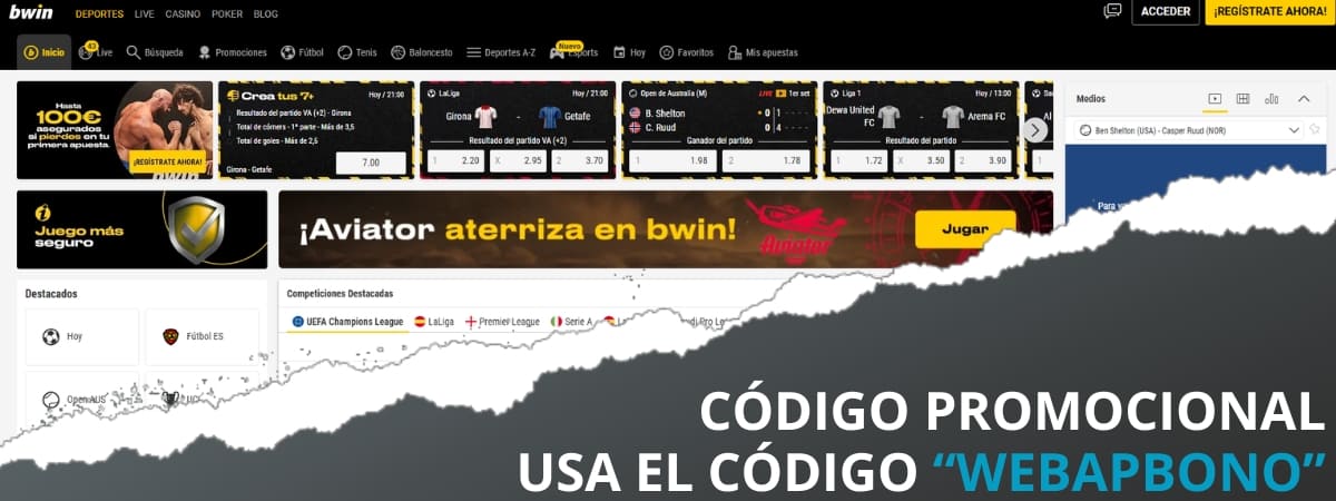 código promocional bwin apuestas webapbono