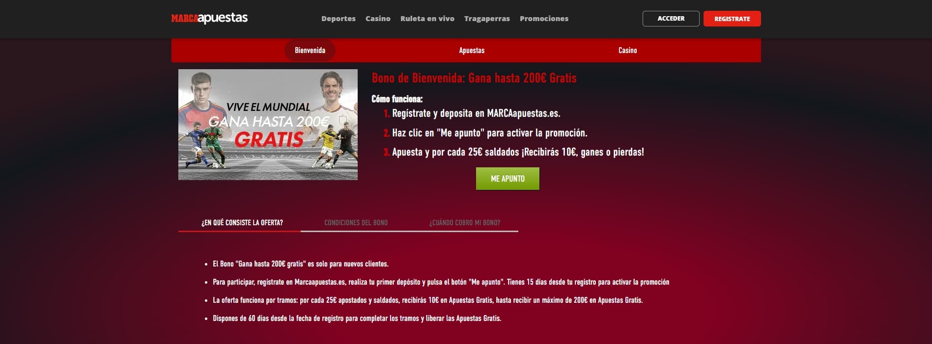 código promocional marca apuestas 200 euros en freebets
