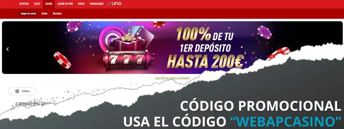 código promocional sportium casino bono bienvenida