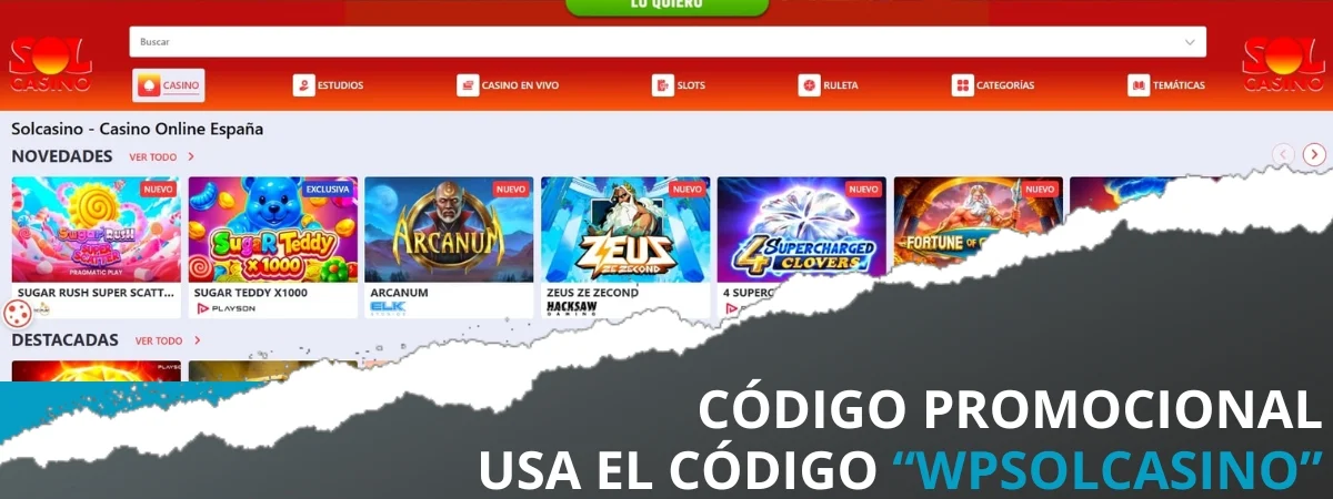 código promocional solcasino exclusivo webapuestas 10€ sin depósito