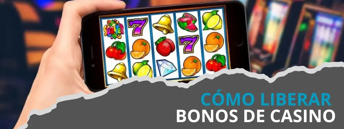 Jugador revisando términos de un bono de casino en el móvil