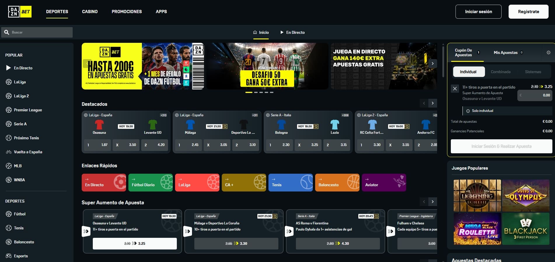 dazn bet es la nueva casa de apuestas oficial de dazn españa