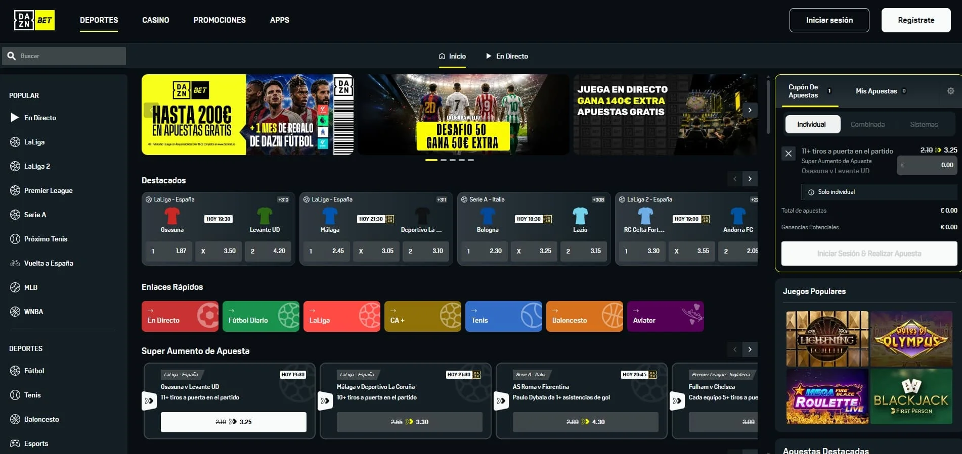 dazn bet es la nueva casa de apuestas oficial de dazn españa