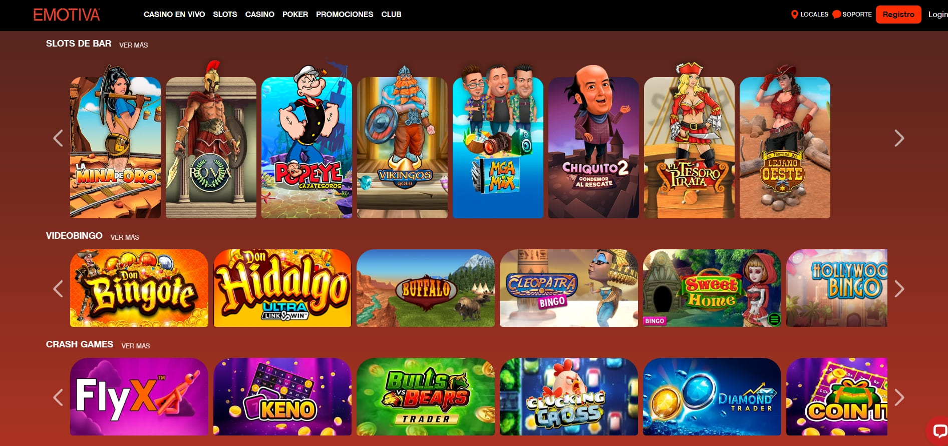catálogo de slots en emotiva casino