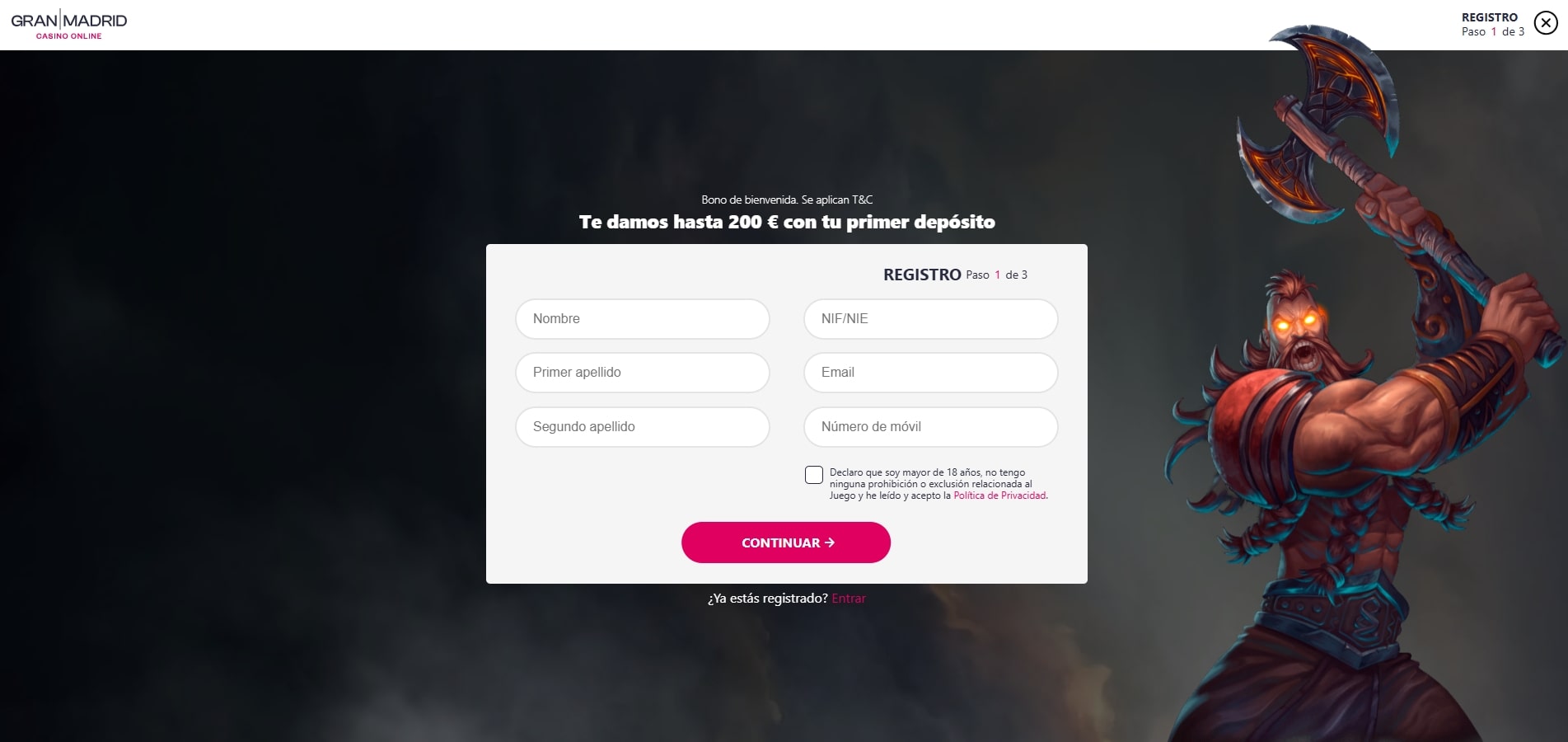 Registro en Casino Gran Madrid: pasos y verificación KYC