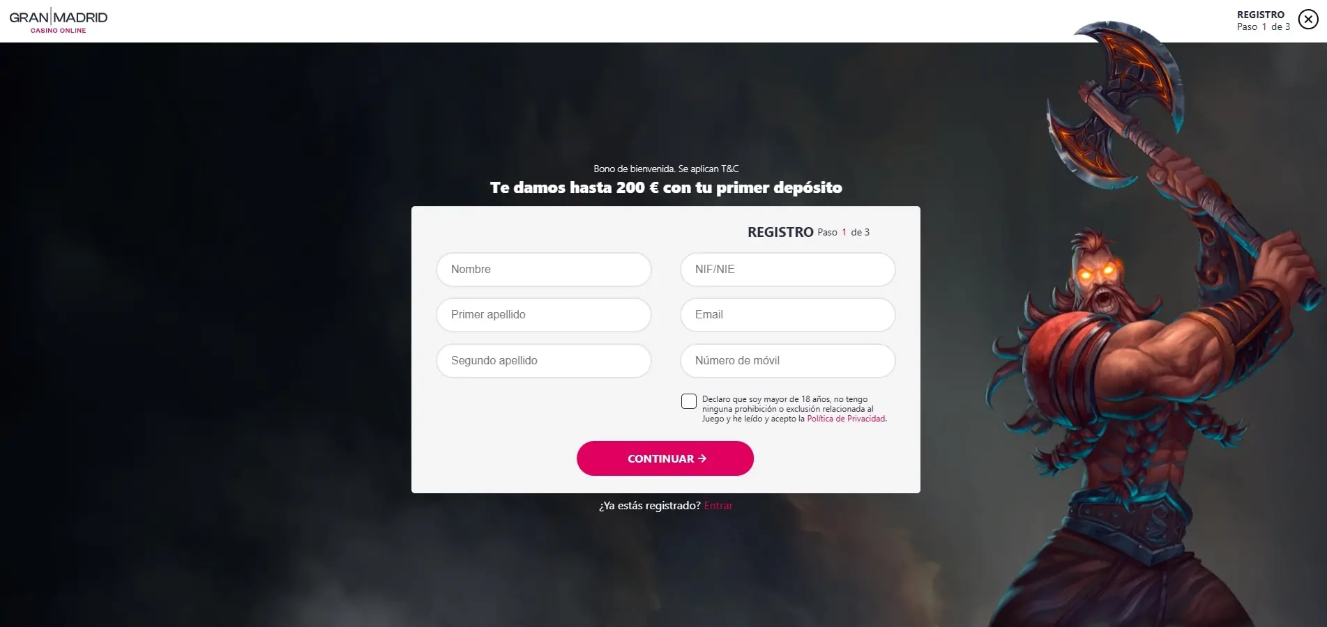Registro en Casino Gran Madrid: pasos y verificación KYC