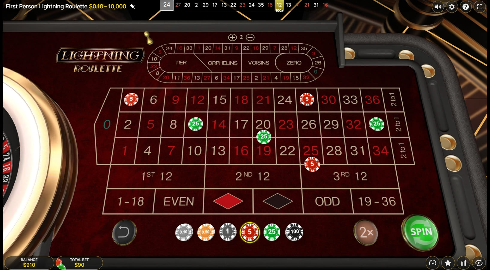 First Person Lightning Roulette demo gratis