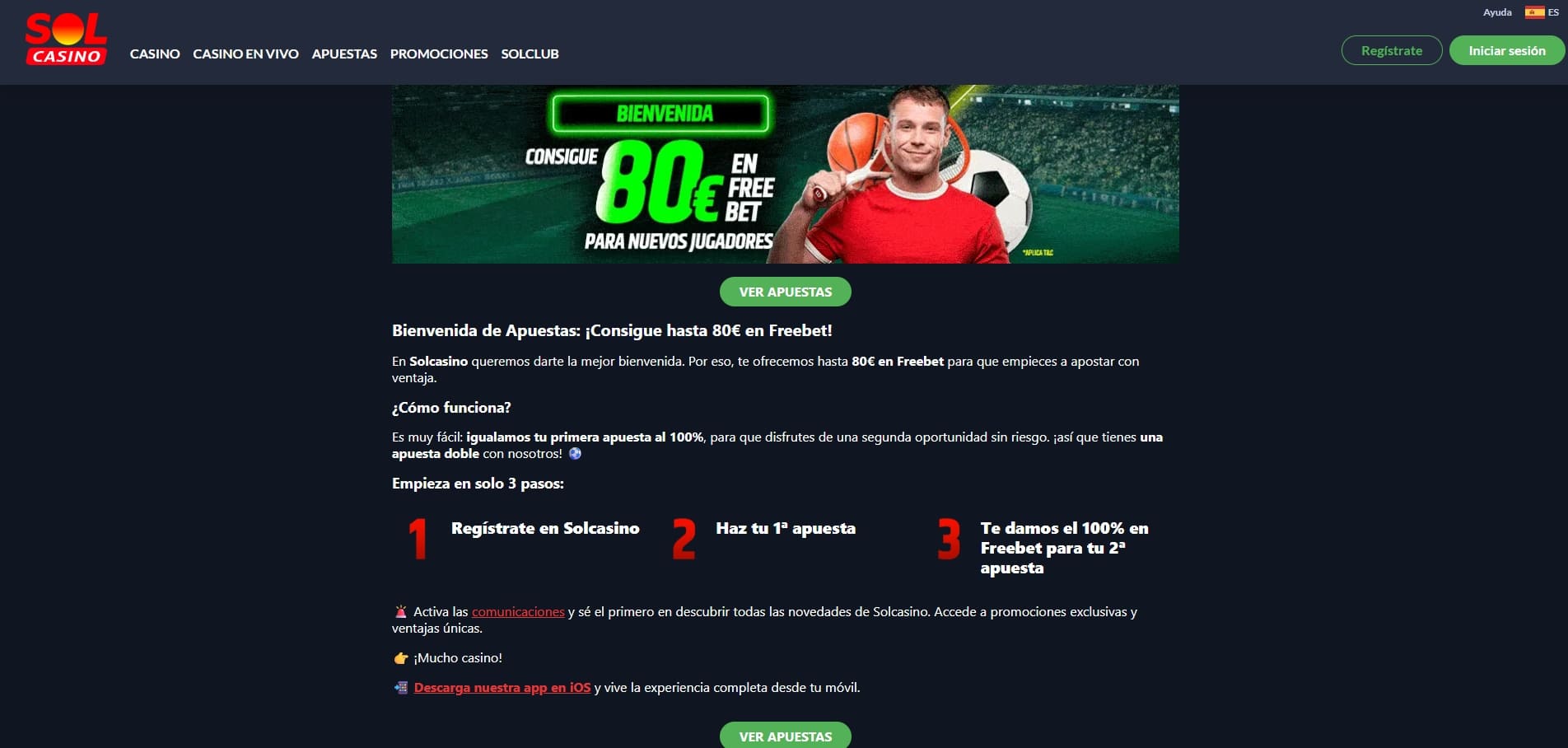 bono de apuestas nuevo en solcasino