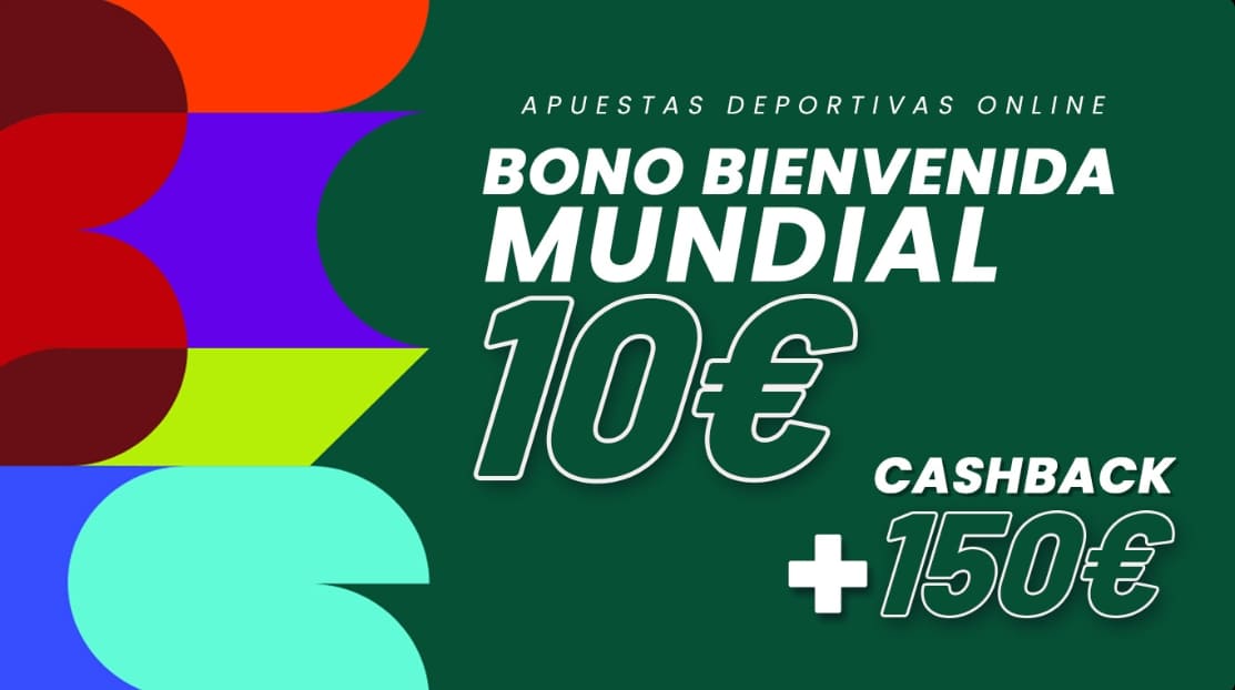 Juegging bono bienvenida Mundial con 10€ gratis sin depósito y freebet hasta 150€