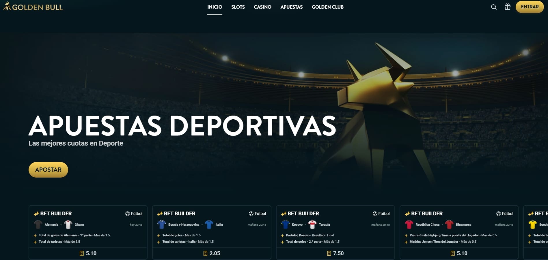 apuestas deportivas con bono en golden bull
