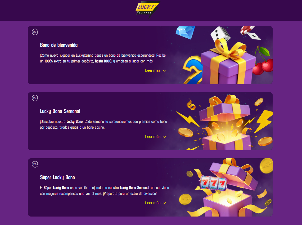Promociones LuckyCasino