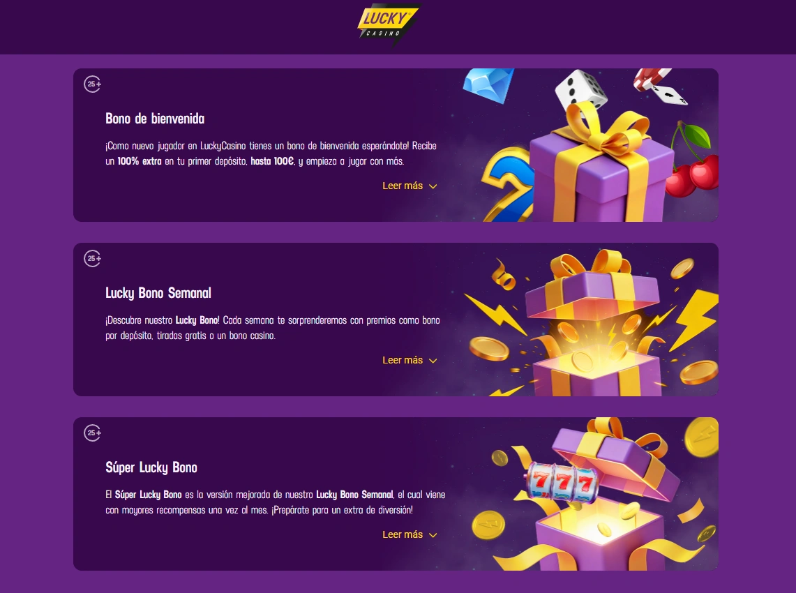 Promociones LuckyCasino