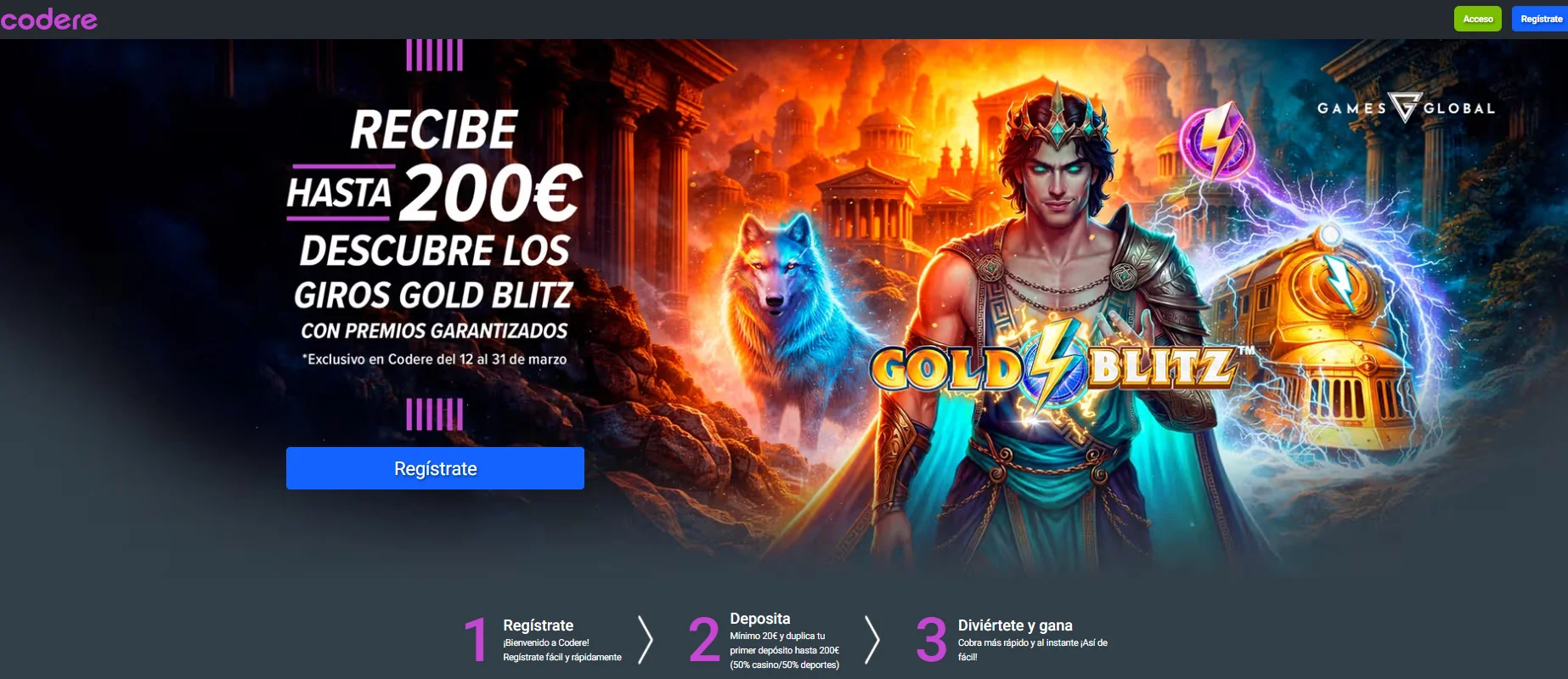 juego exclusivo de codere