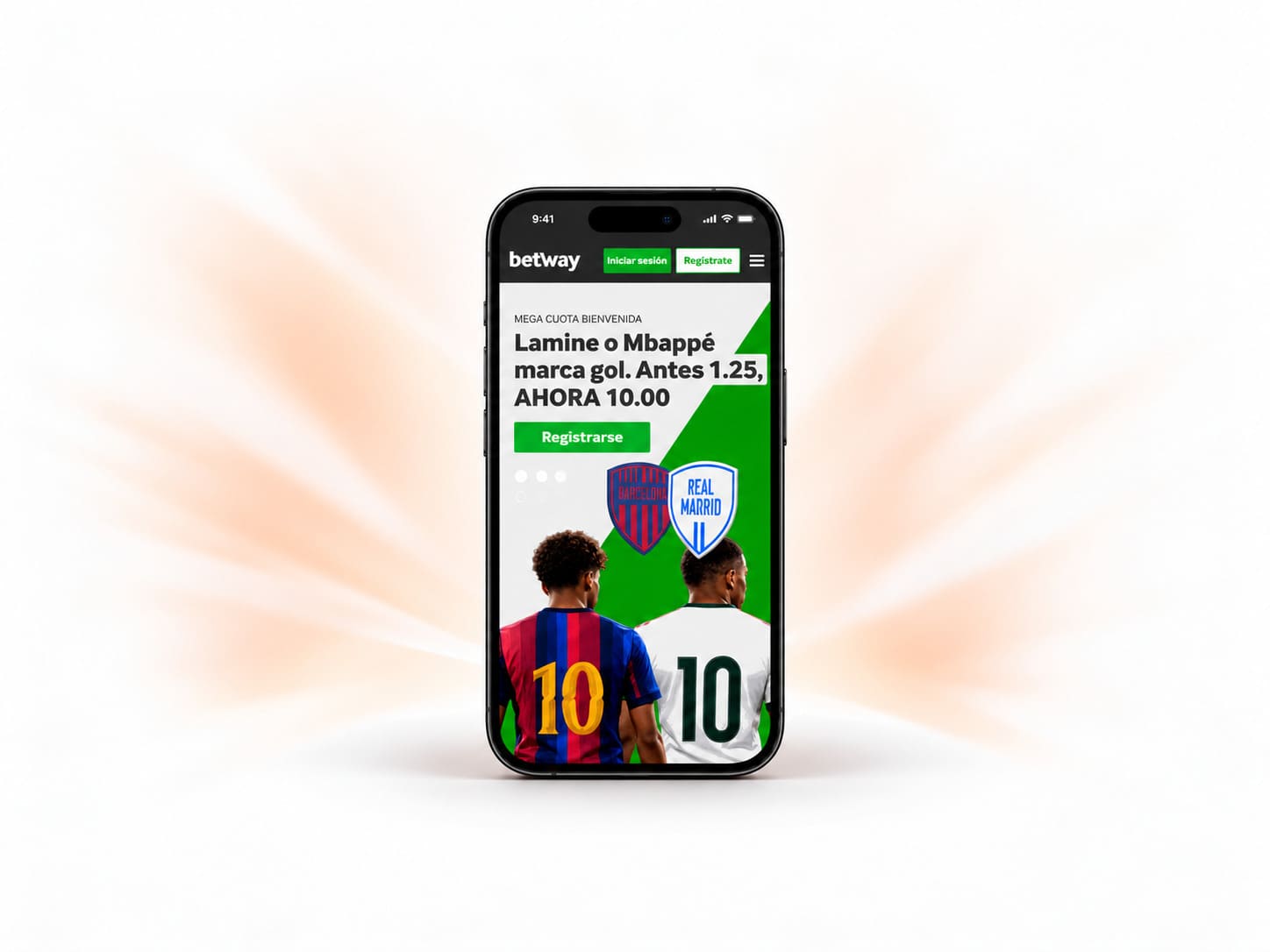 Supercuota de bienvenida de Betway para el Clásico marcan Lamine o Mbappé