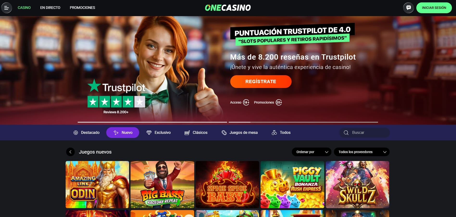 casino online OneCasino con slots y promociones para nuevos usuarios