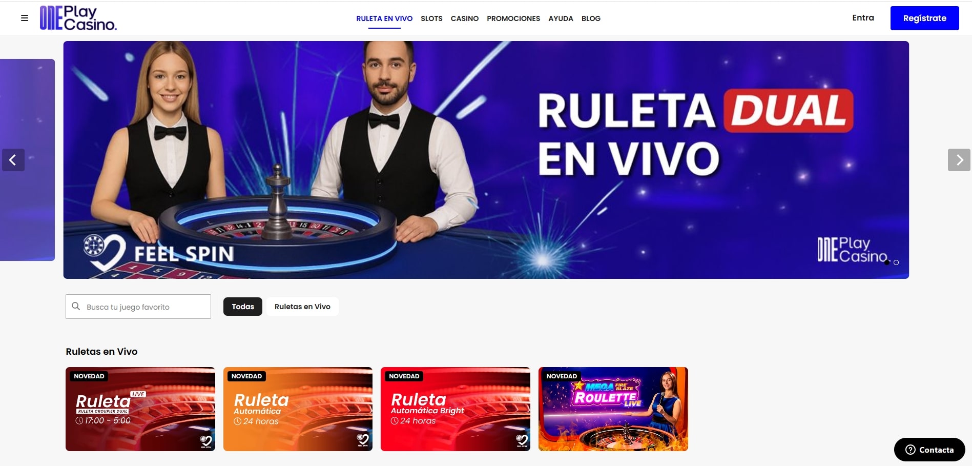 Casino en Vivo en OnePlay Casino