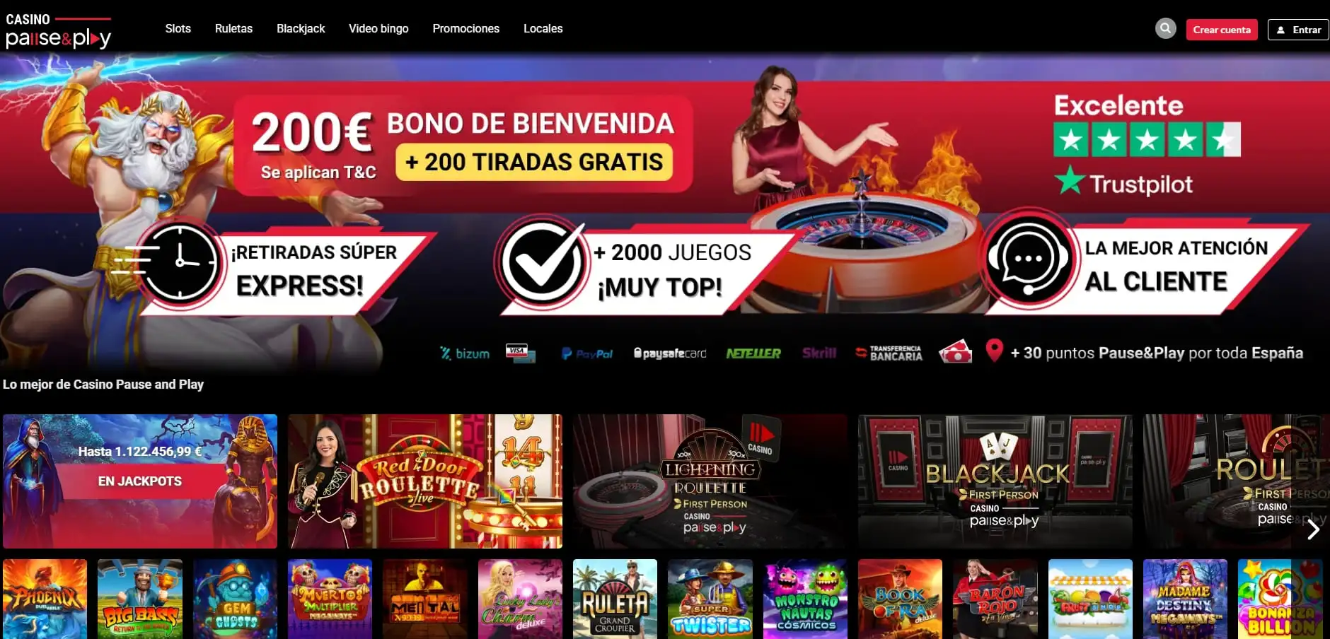 Pause and Play, uno de los nuevos casinos en España con bono sin depósito
