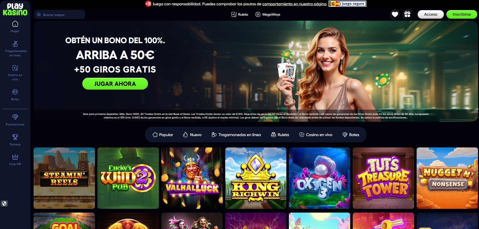 PlayKasino España nuevo casino online con slots y bono de bienvenida
