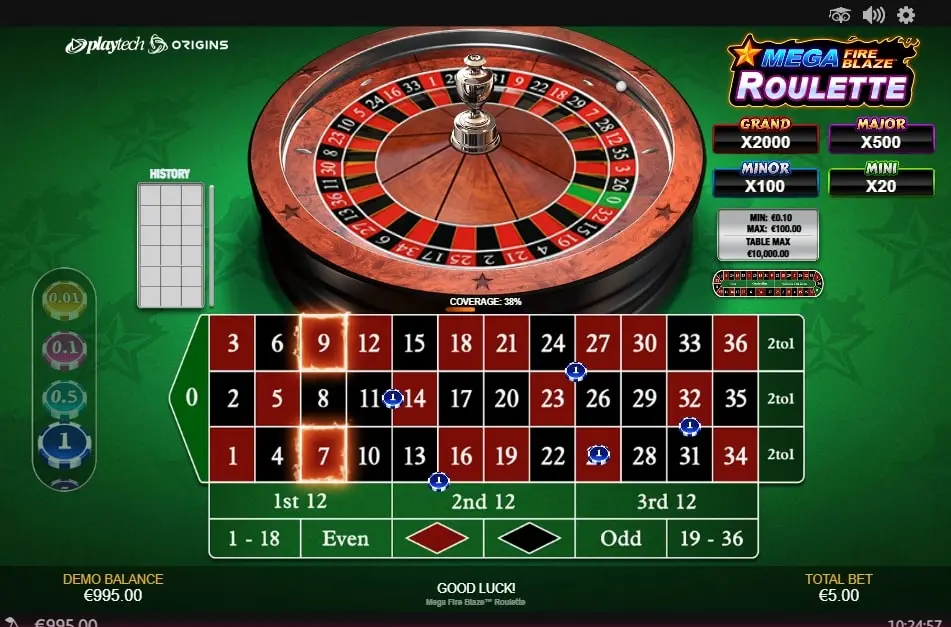 Juega demo gratis Mega Fire Blaze Roulette