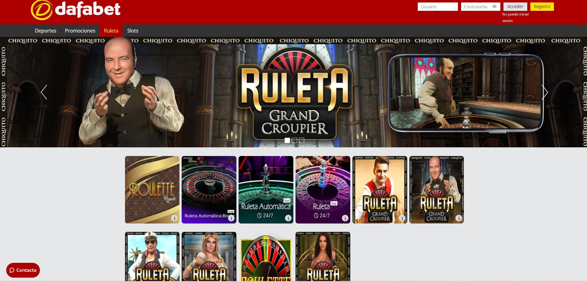 Ruletas en Dafabet España