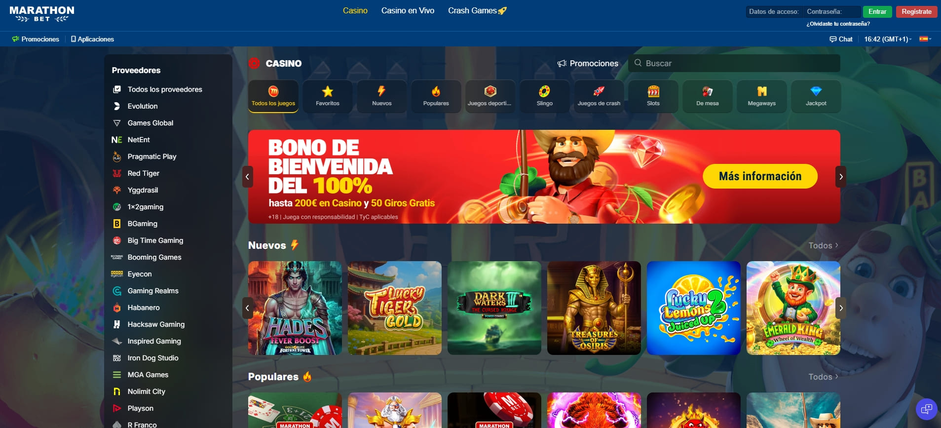 casino con bono de bienvenida marathonbet