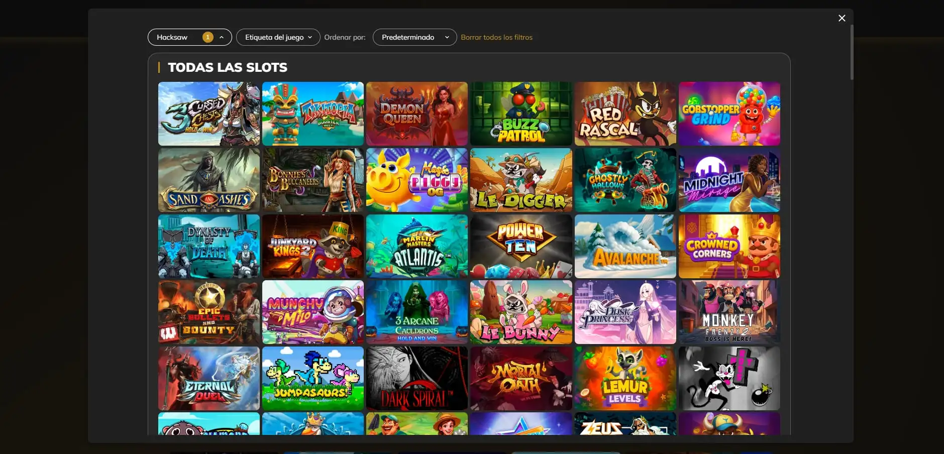 catálogo de slots en casinomarbella