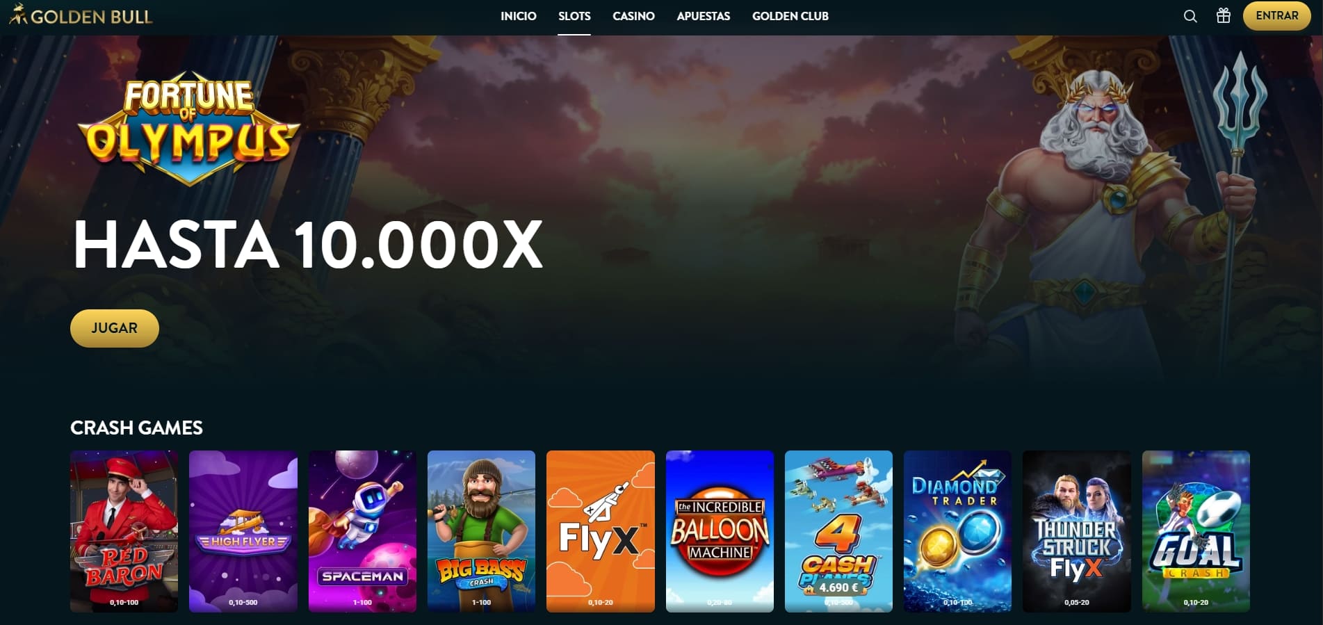 Las mejores slots en Golden Bull Casino