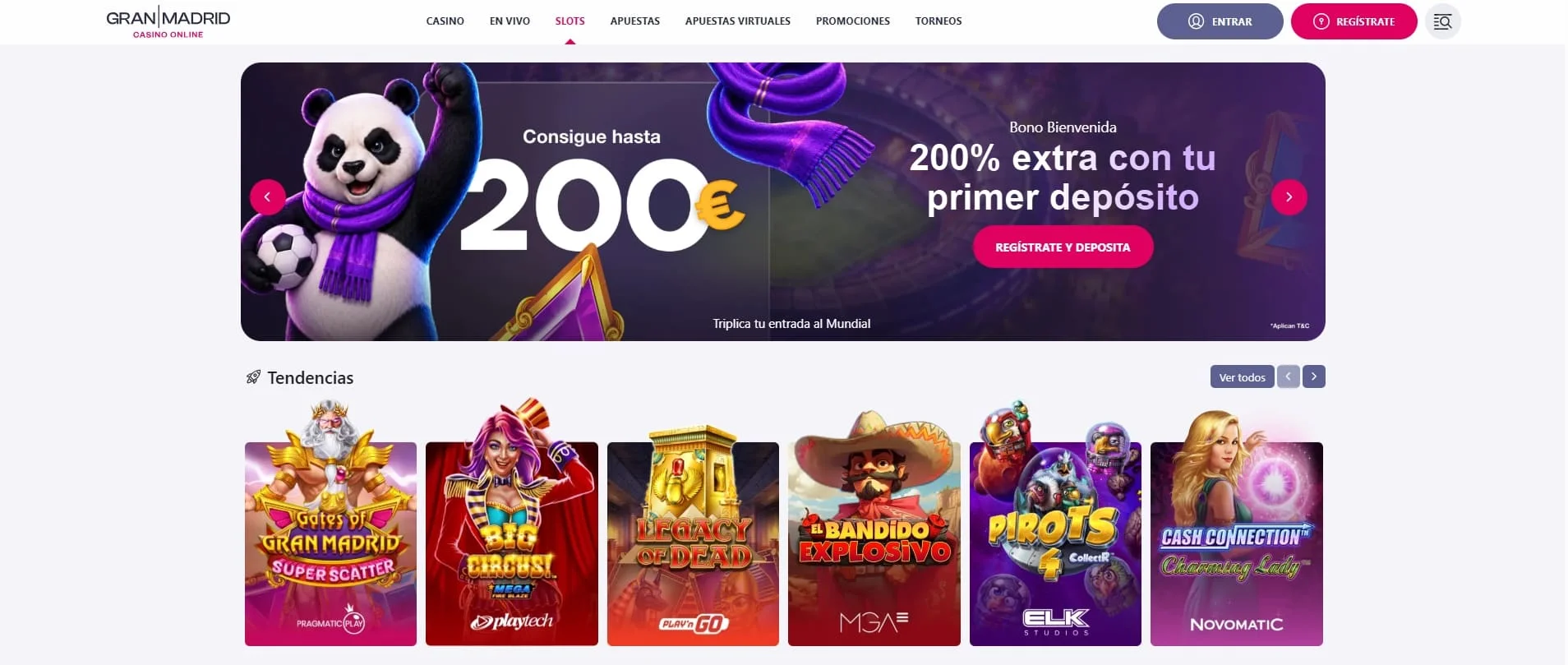 slots con bono de bienvenida en casino gran madrid